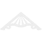 Ekena Millwork Pitch Marshall Architectural Grade PVC Gable Pediment, 60"W x 25"H x 1"P (10/12) GPP060X025X100MAR - alternate 3